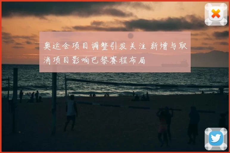 奥运会项目调整引发关注 新增与取消项目影响巴黎赛程布局